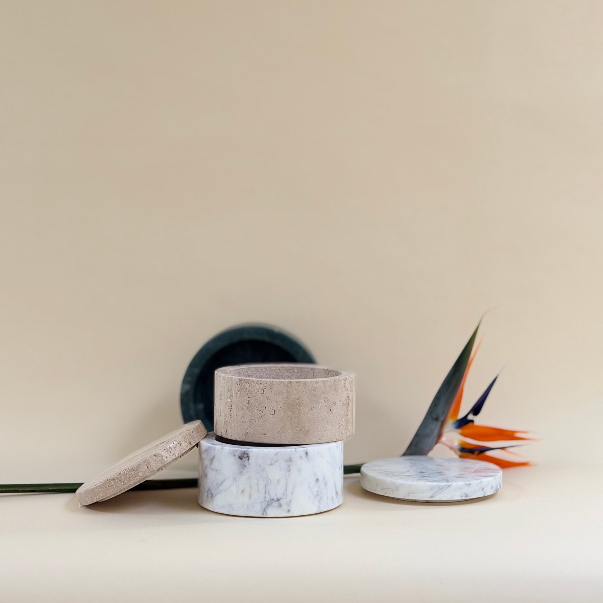White Marble 'Halo' Keepsake Object
