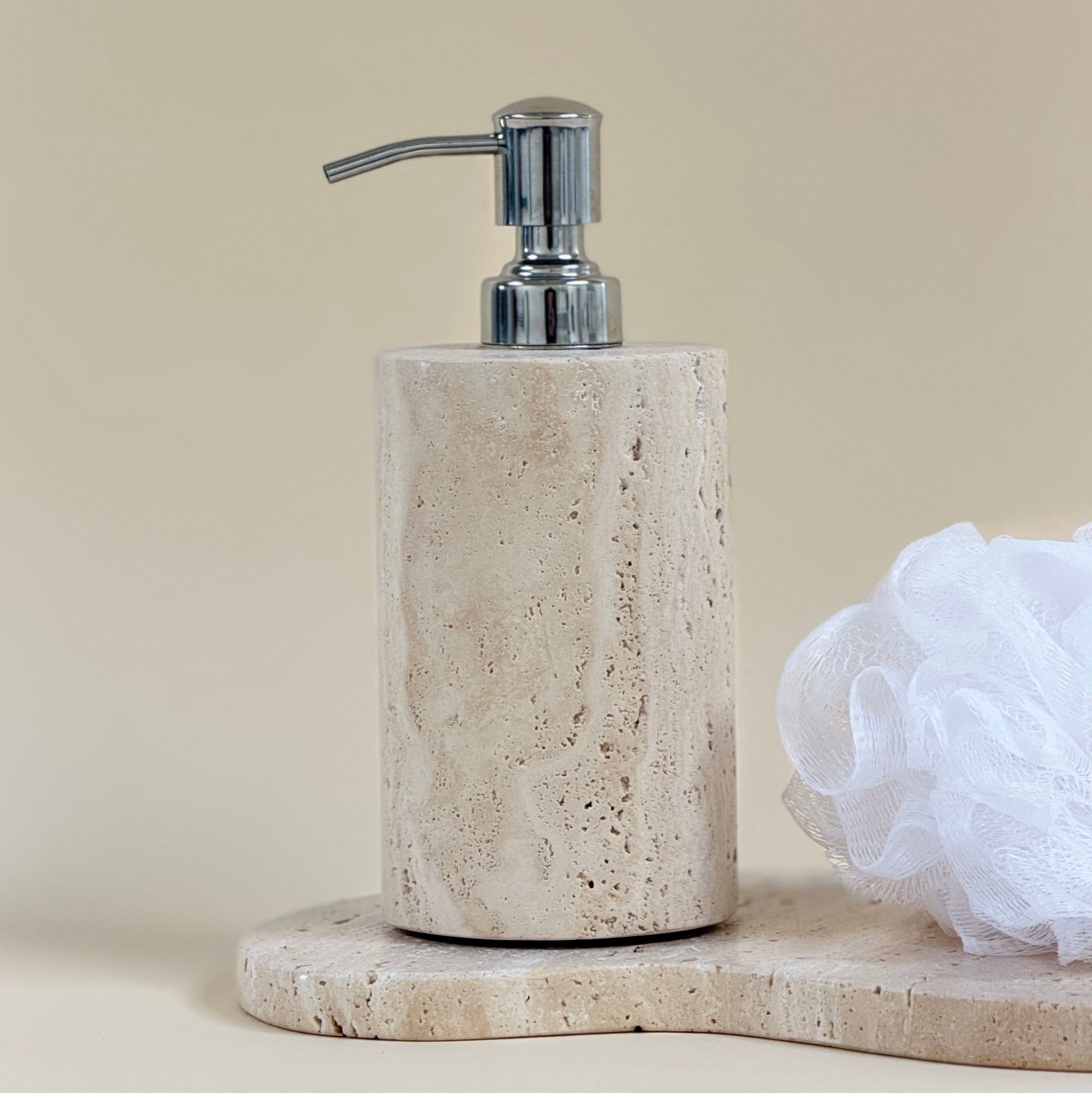 Beige Travertine '24/7' Soap Dispenser