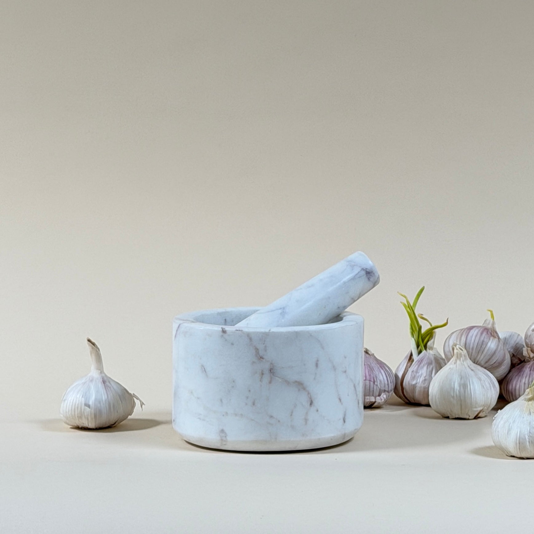 White Marble Mortar & Pestle