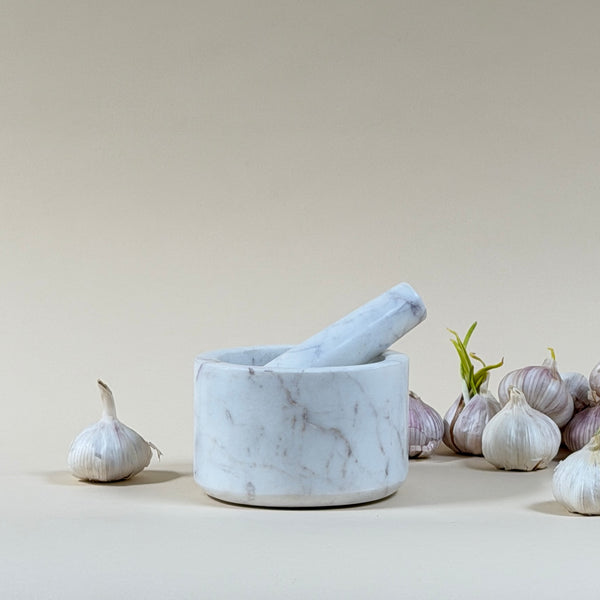 White Marble Mortar & Pestle