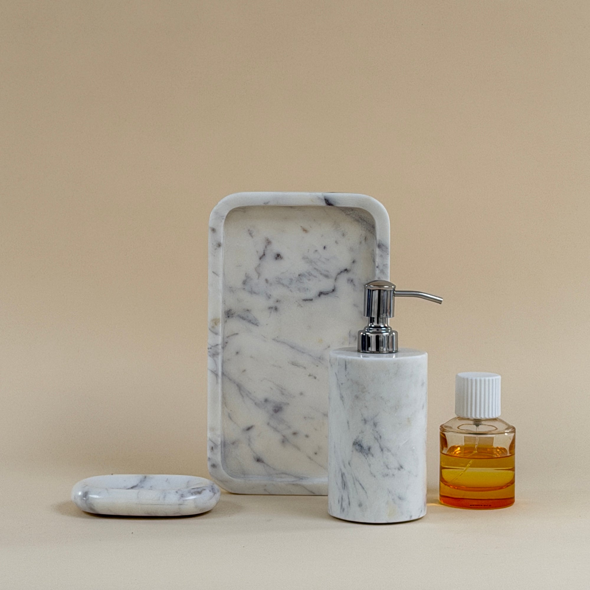 White Marble 'Ritual' Tray