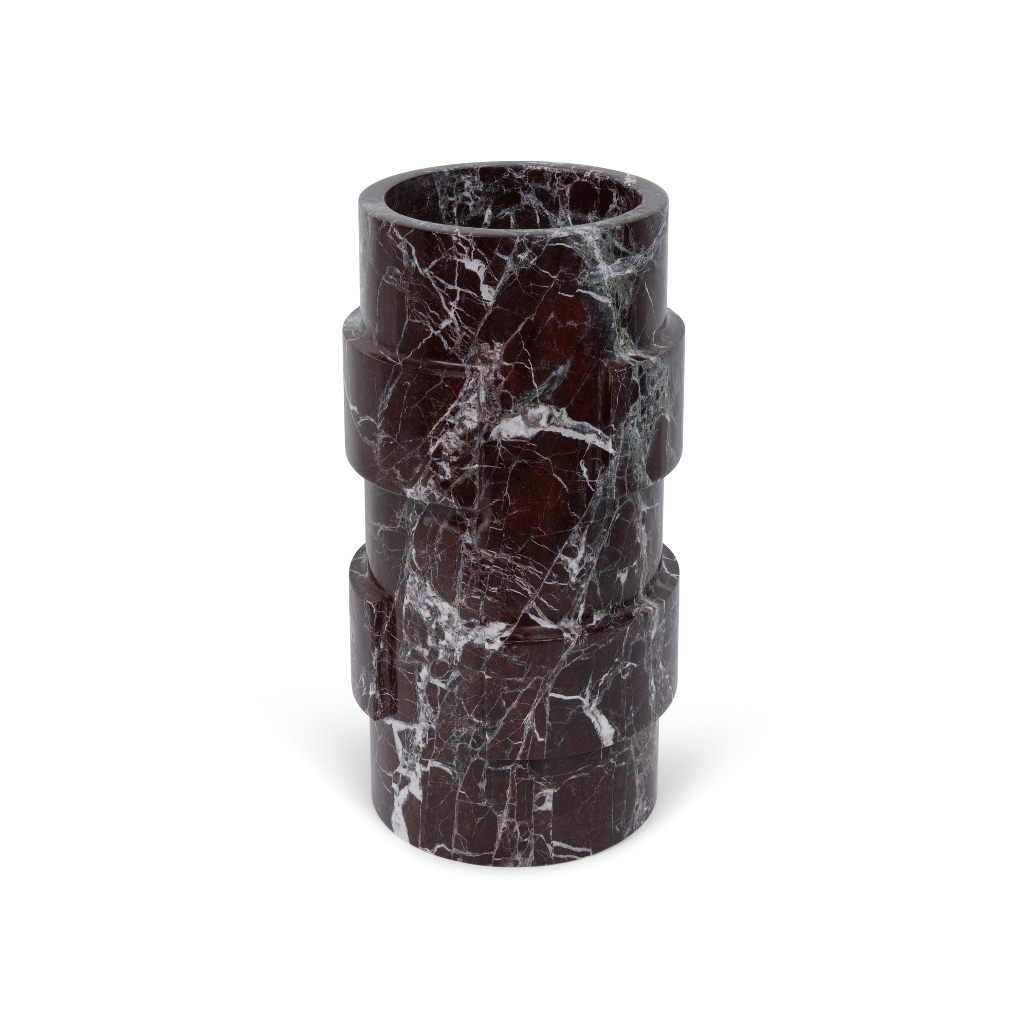 Burgundy Marble Vase 'Vida'