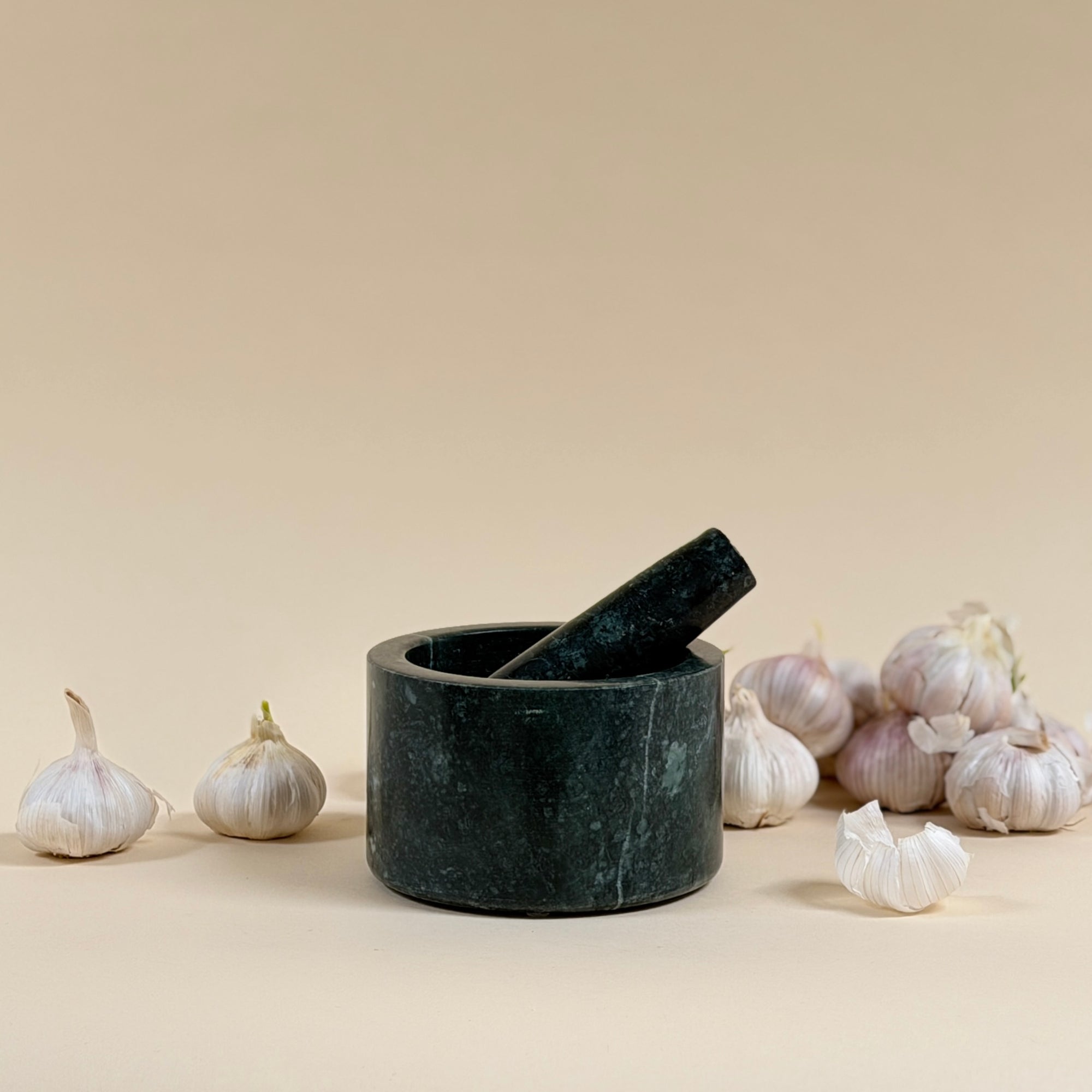 Green Marble Mortar & Pestle