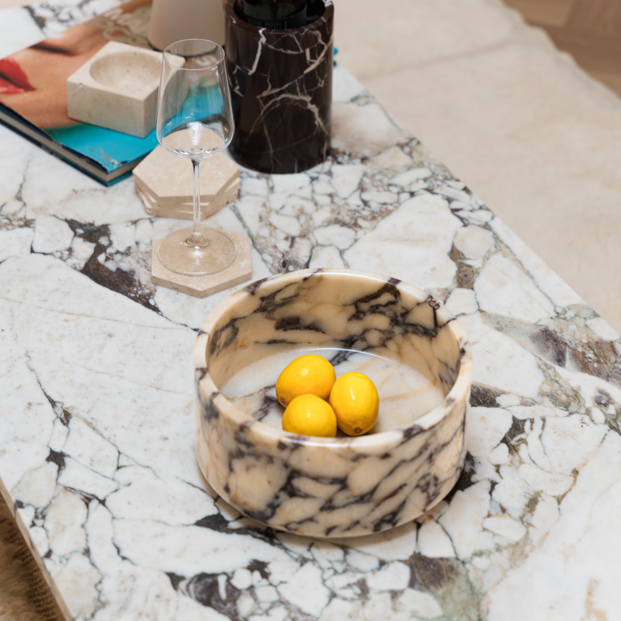 Calacatta Marble Fruit Bowl