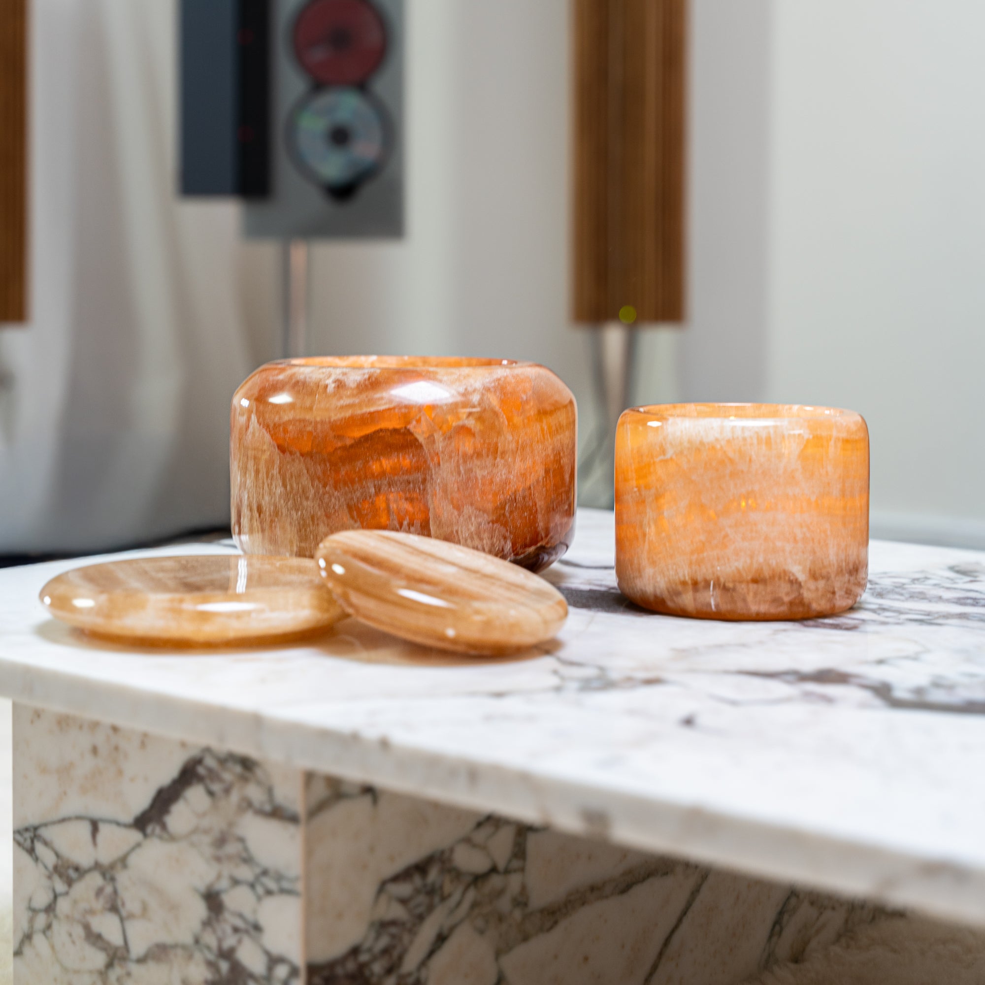 Brown Onyx Deco Pot 'Honey 190'