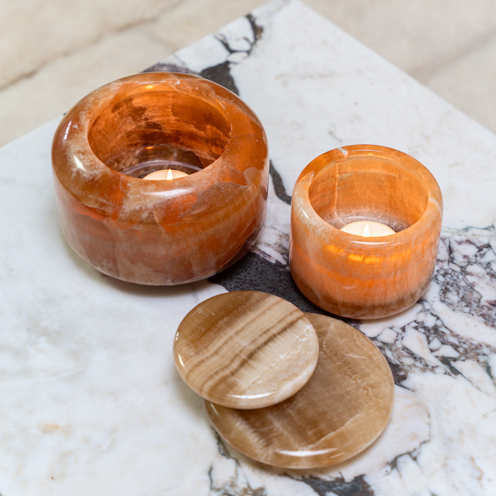 Brown Onyx Deco Pot 'Honey 150'