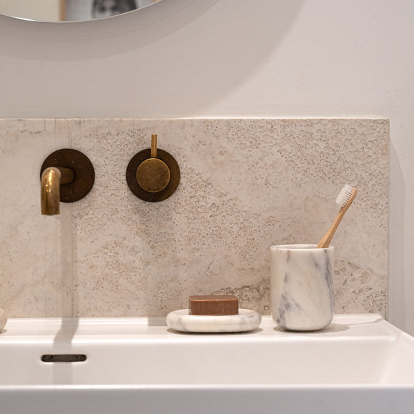 White Marble '24/7' Toothbrush Holder