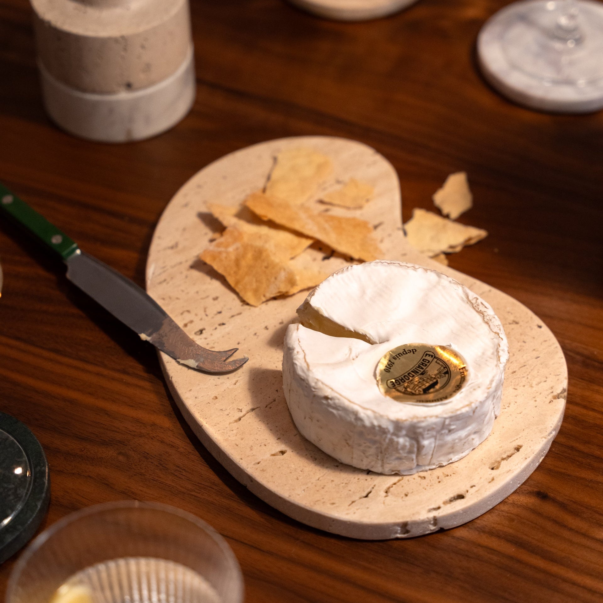 Beige Travertine 'Flow' Board