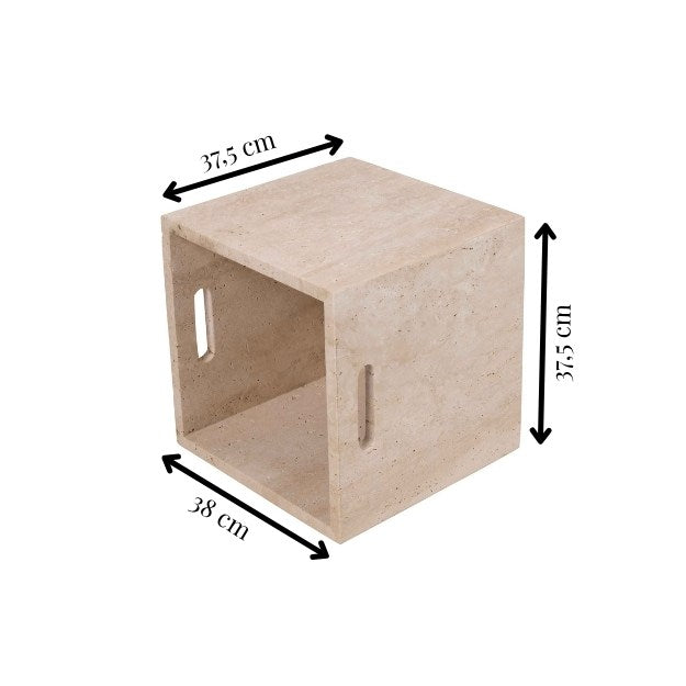 Side Table PLAY in Travertine