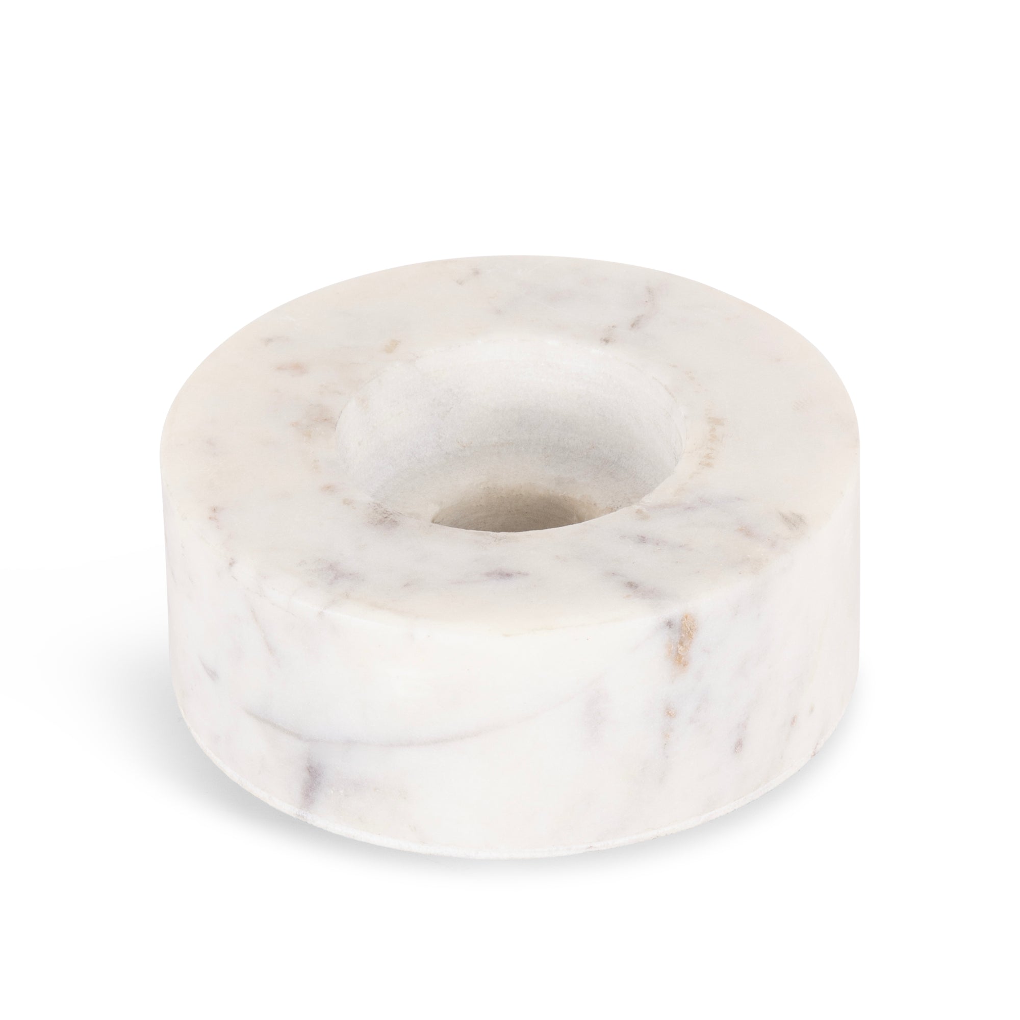 White Marble 'Switch' Candle Holder