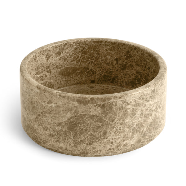 Brown 'Mud' Marble Fruit Bowl