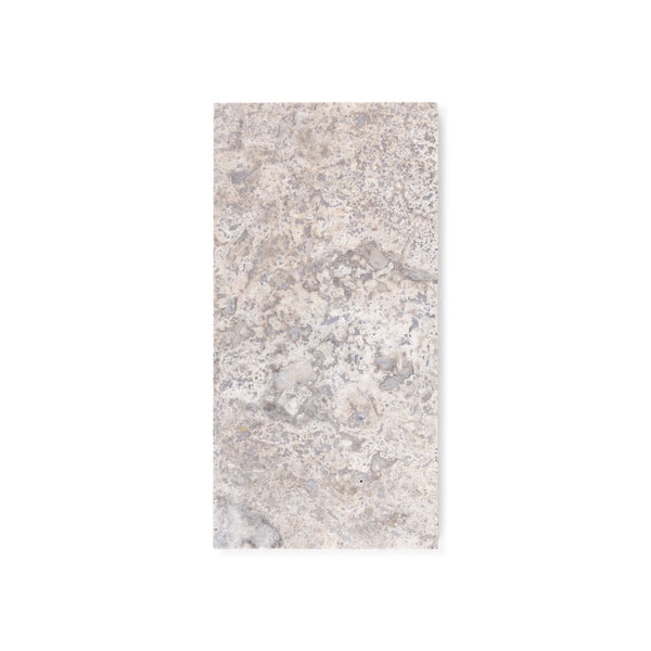 Silver Travertine Board M - 20 x 40 cm