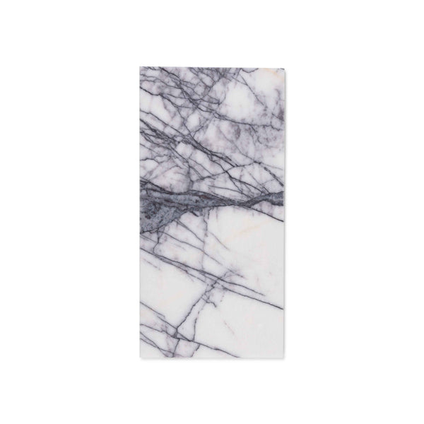 Bold White Marble Rectangular Board S - 15 x 30 cm
