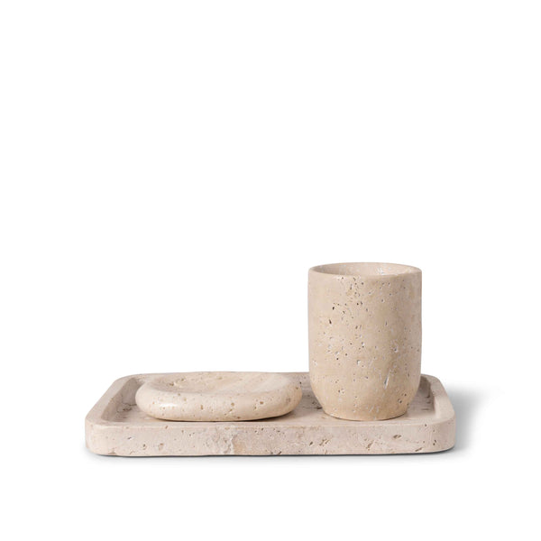 Beige Travertine '24/7' Soap Dish
