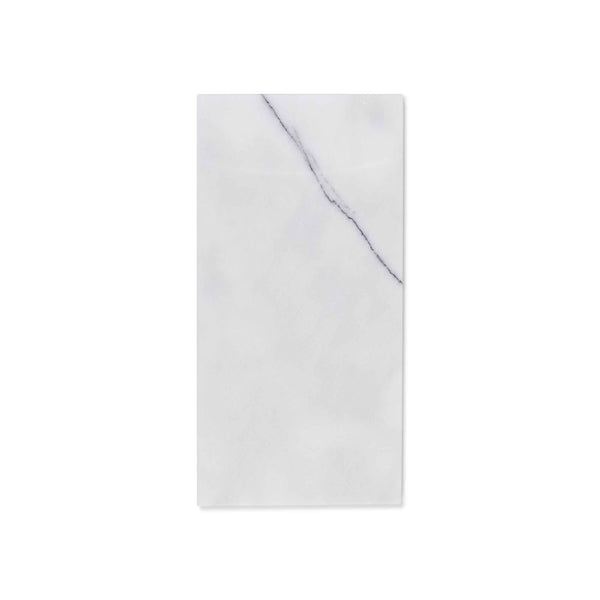 Bold White Marble Rectangular Board S - 15 x 30 cm