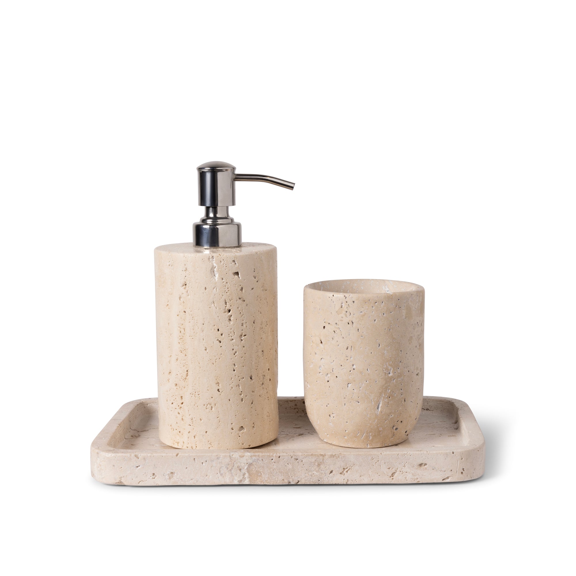 Beige Travertine Bathroom Set 02