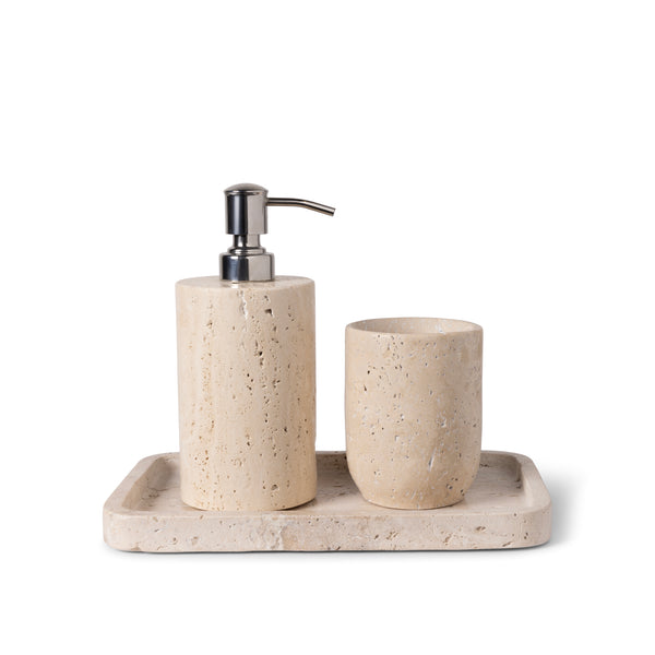 Beige Travertine Bathroom Set 02