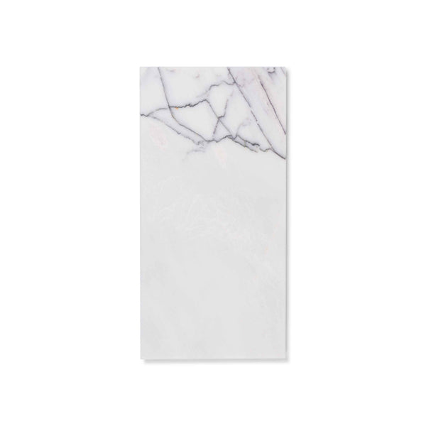 Bold White Marble Rectangular Board S - 15 x 30 cm