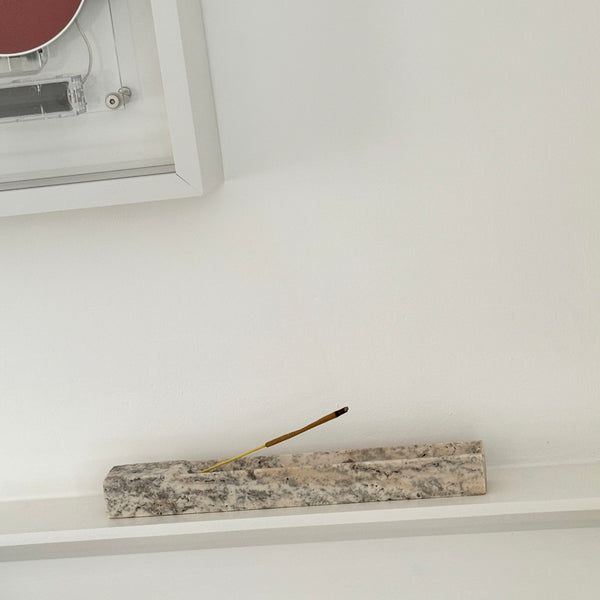 Pre-order: Silver Travertine Incense Holder