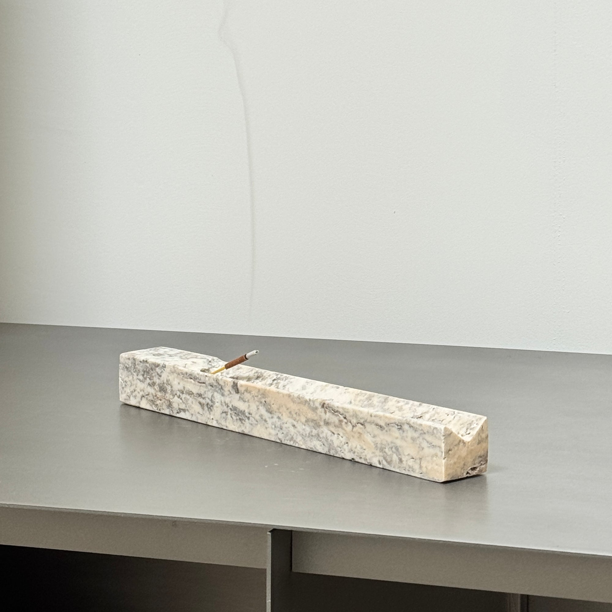 Pre-order: Silver Travertine Incense Holder