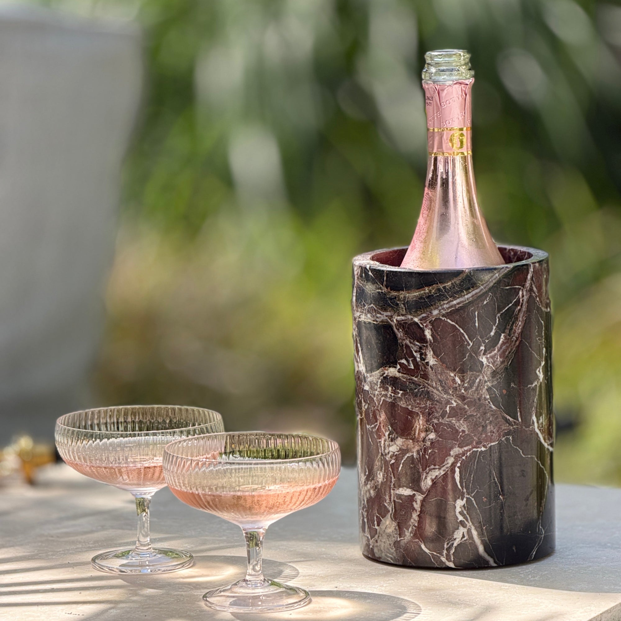 Burgundy Marble Bottle Cooler