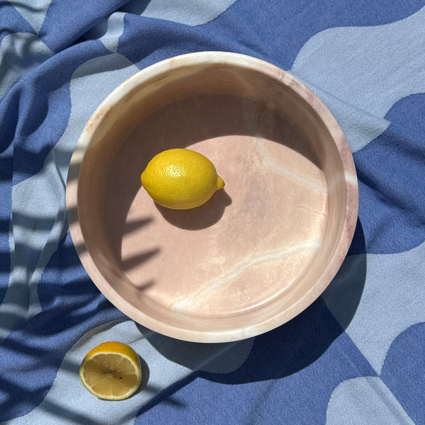 Pink Marble Fruit Bowl