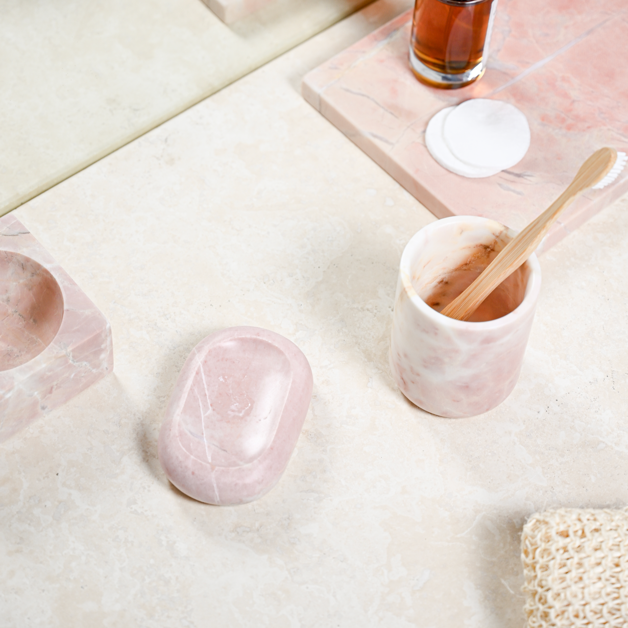 Pink Marble 'Classic' Soap Dish