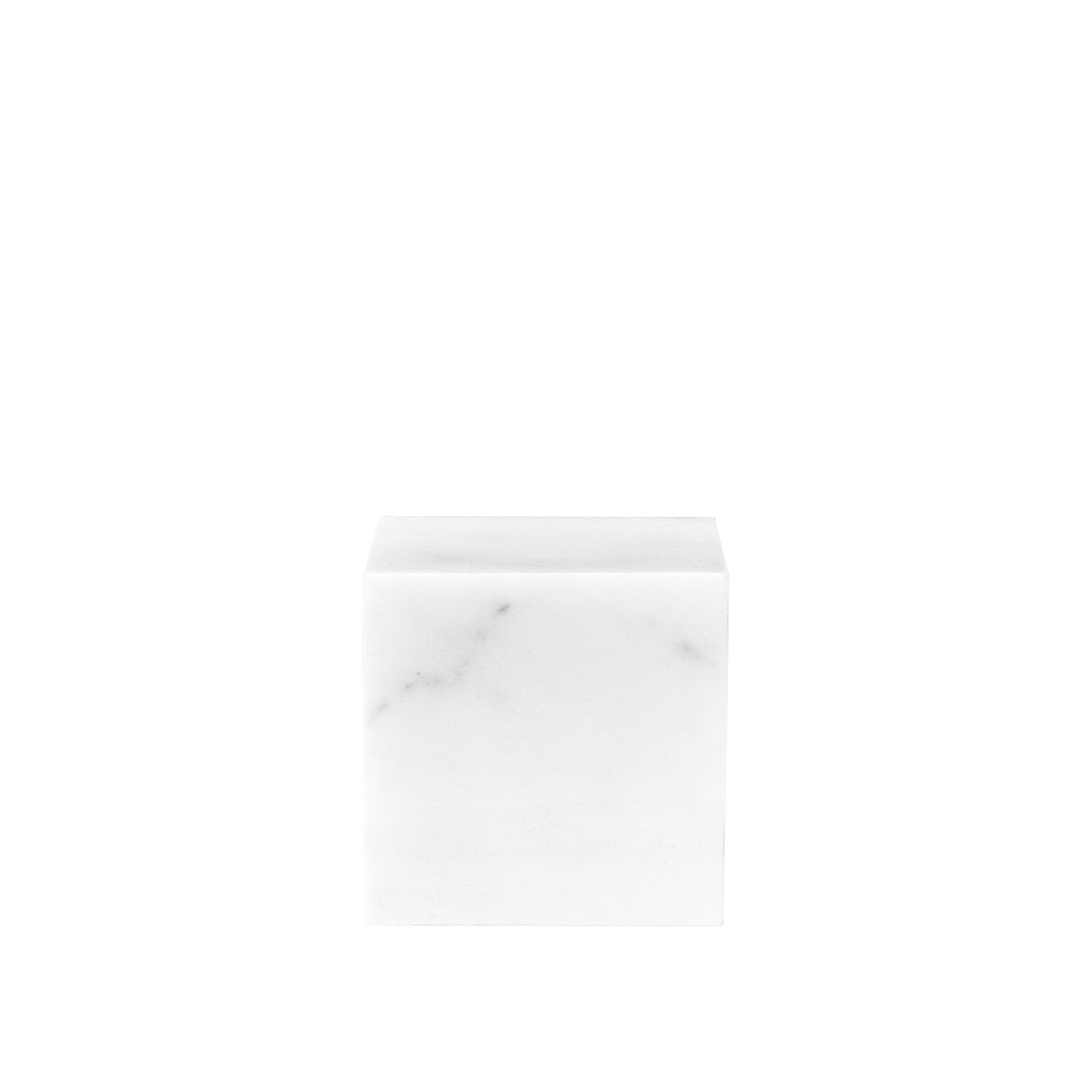 Stoned, not wasted: White Marble Block Bookend