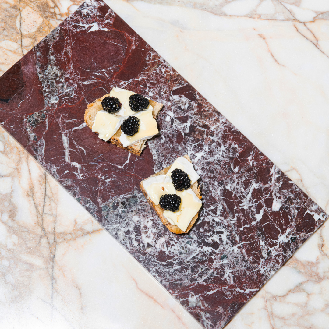 Burgundy Marble Rectangular Board M - 20 x 40 cm