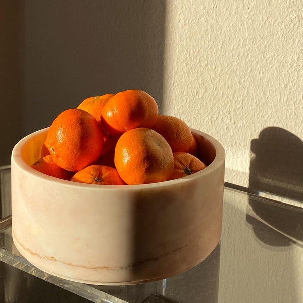 Pink Marble Fruit Bowl