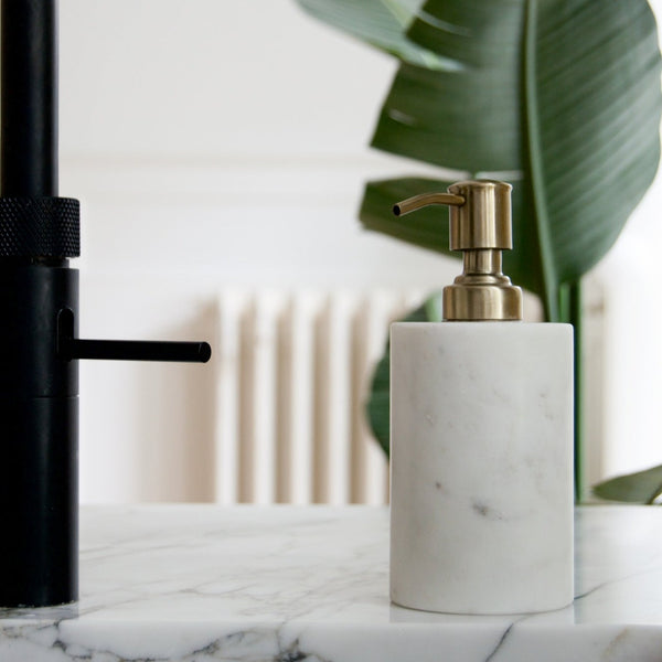 White Marble Soap Dispenser