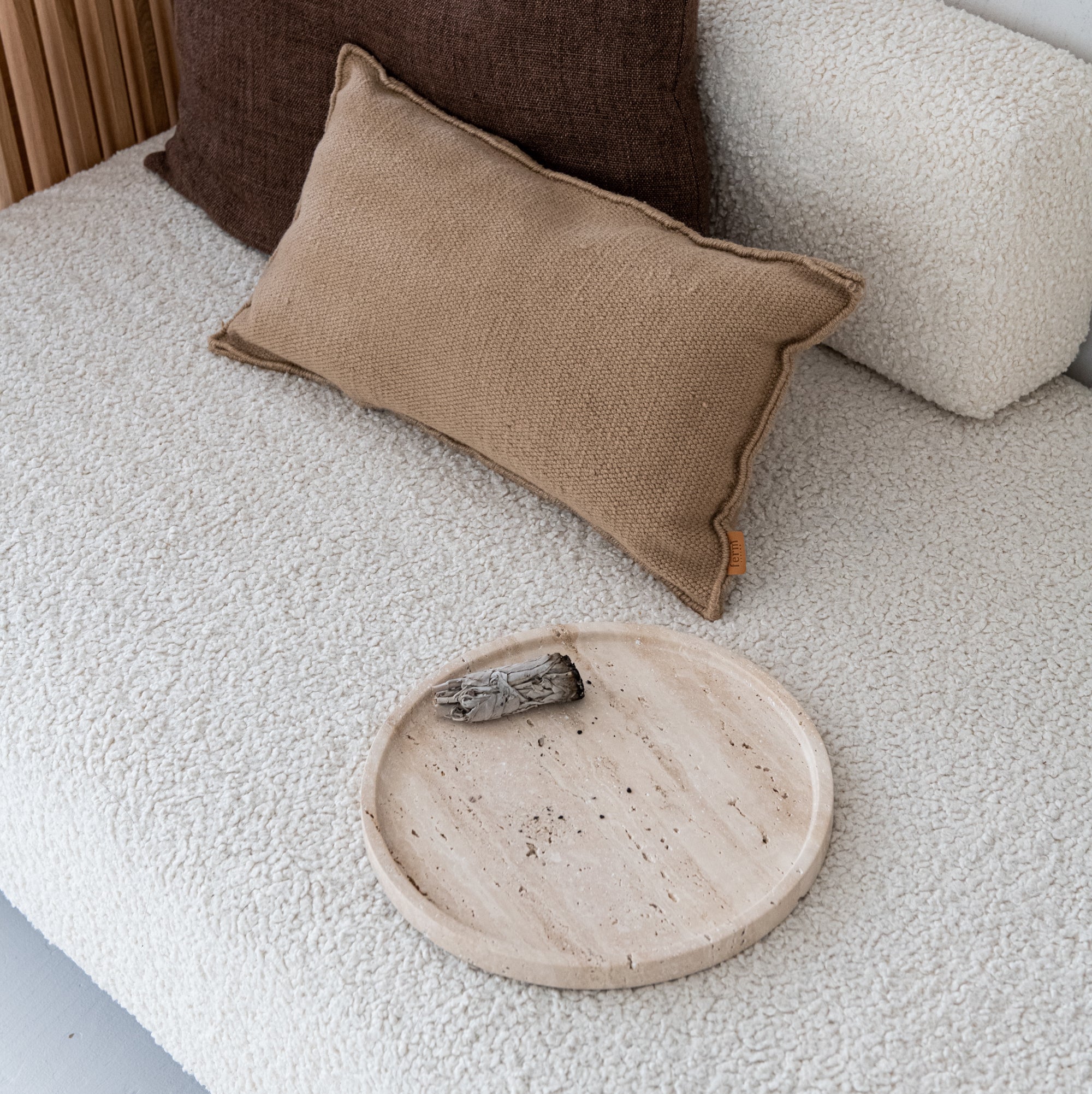 Travertine Round Tray