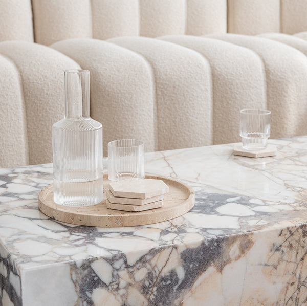 Travertine Round Tray