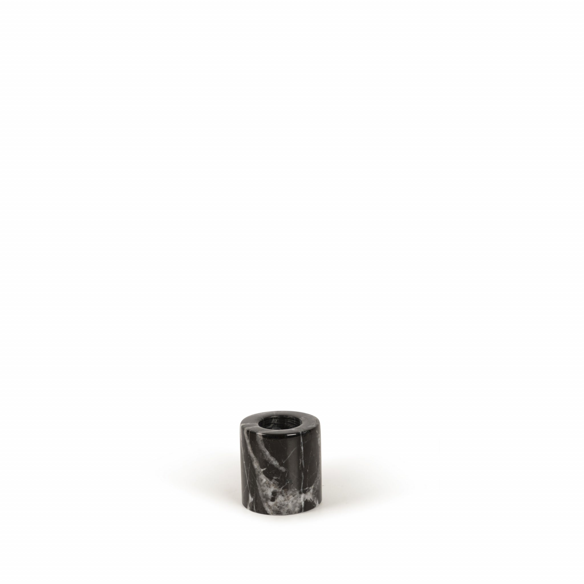 Black Marble Candle Holder S