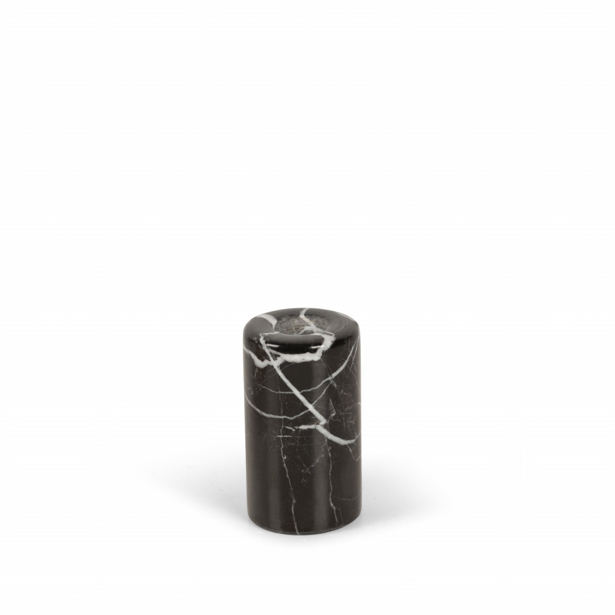 Stoned, not wasted: Black Marble Candle Holder L