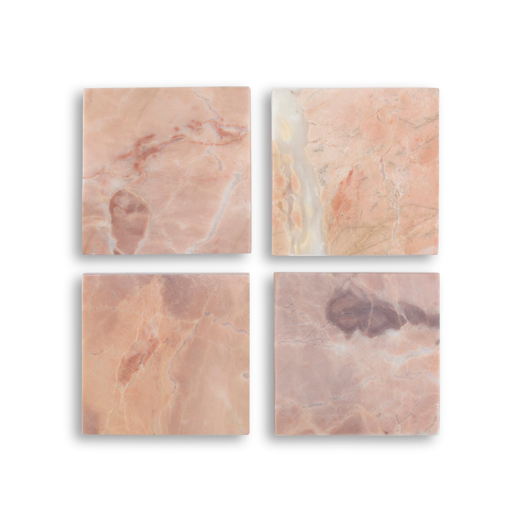Pink Marble Square Coasters
