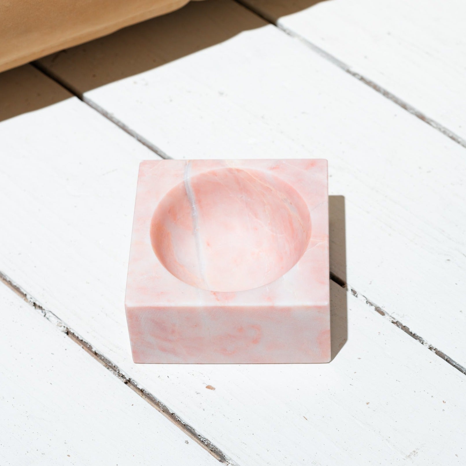 Pink Marble Block Bowl