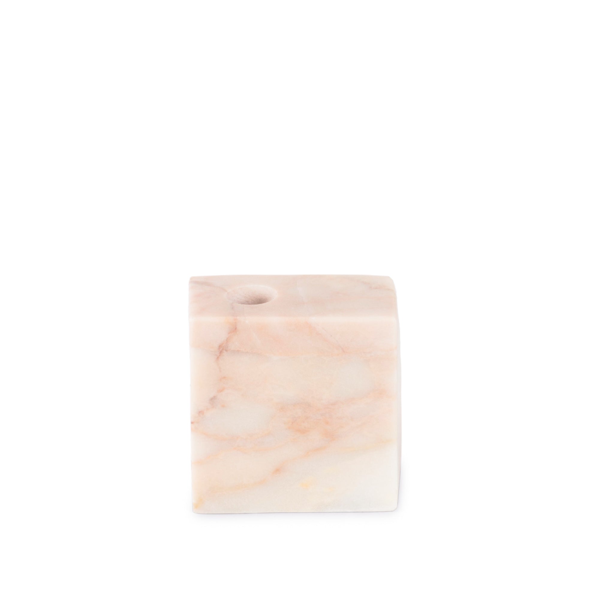 Pink Marble Candle Holder 'Pixel'