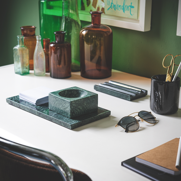 Stoned, not wasted: Green Marble Block Bowl