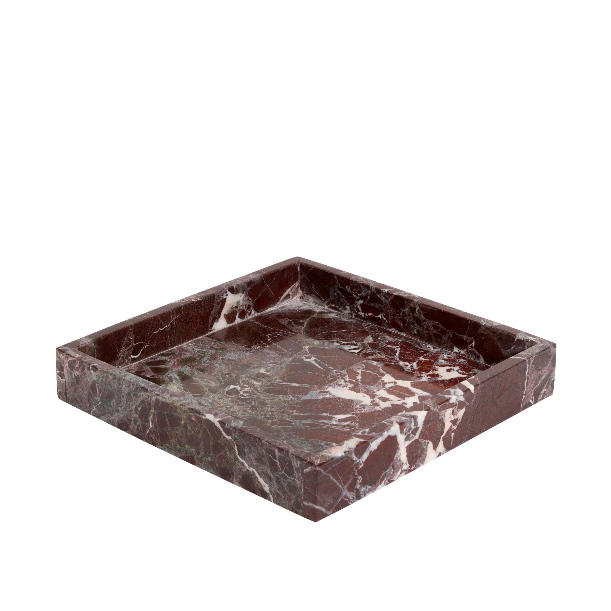 Burgundy Marble Square Tray