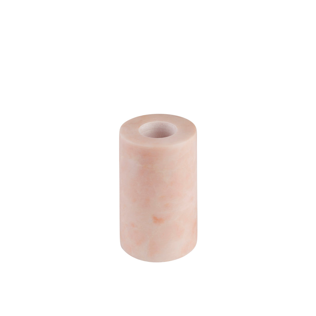 Pink Marble Candle Holder L