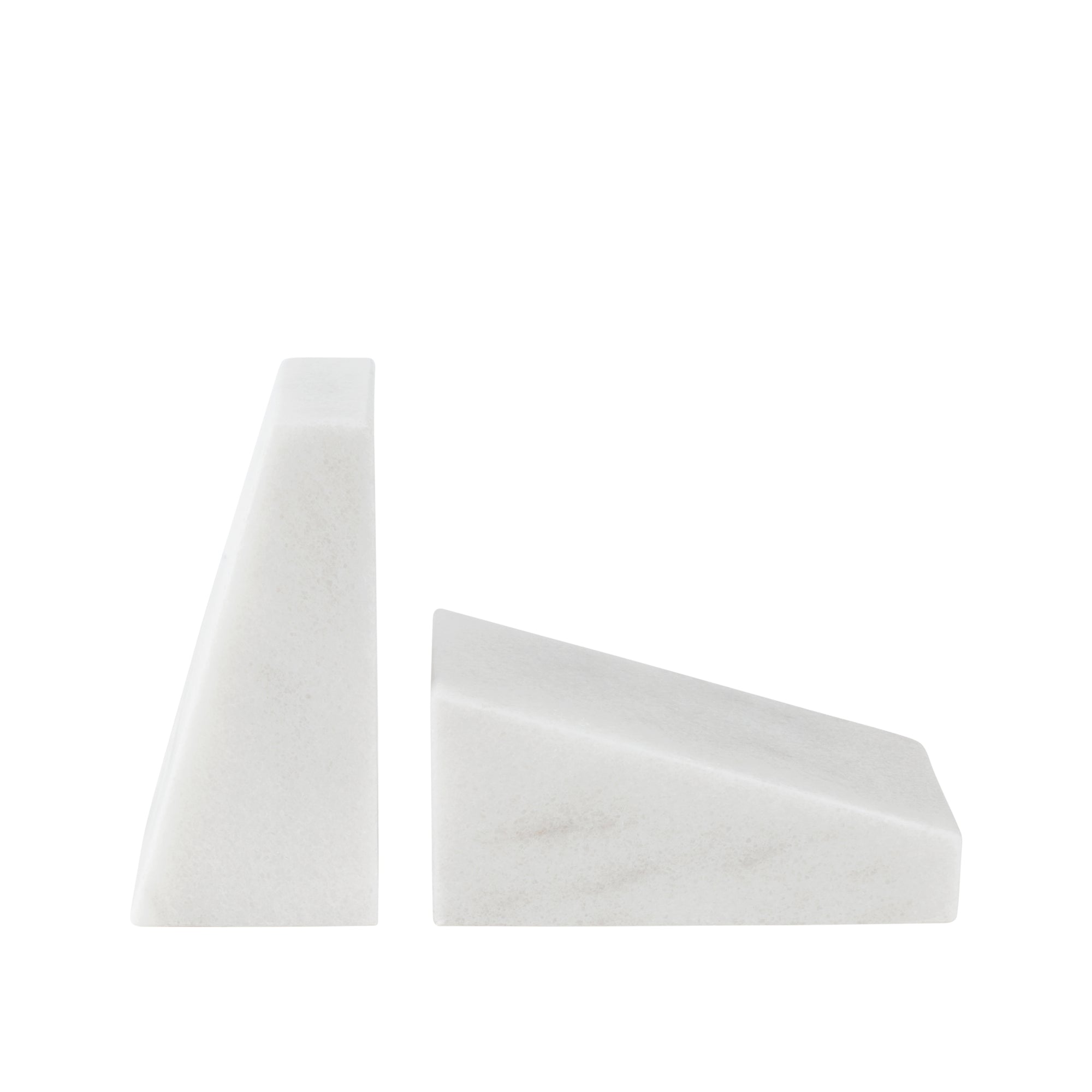 Stoned, not wasted: White Marble Book End Set
