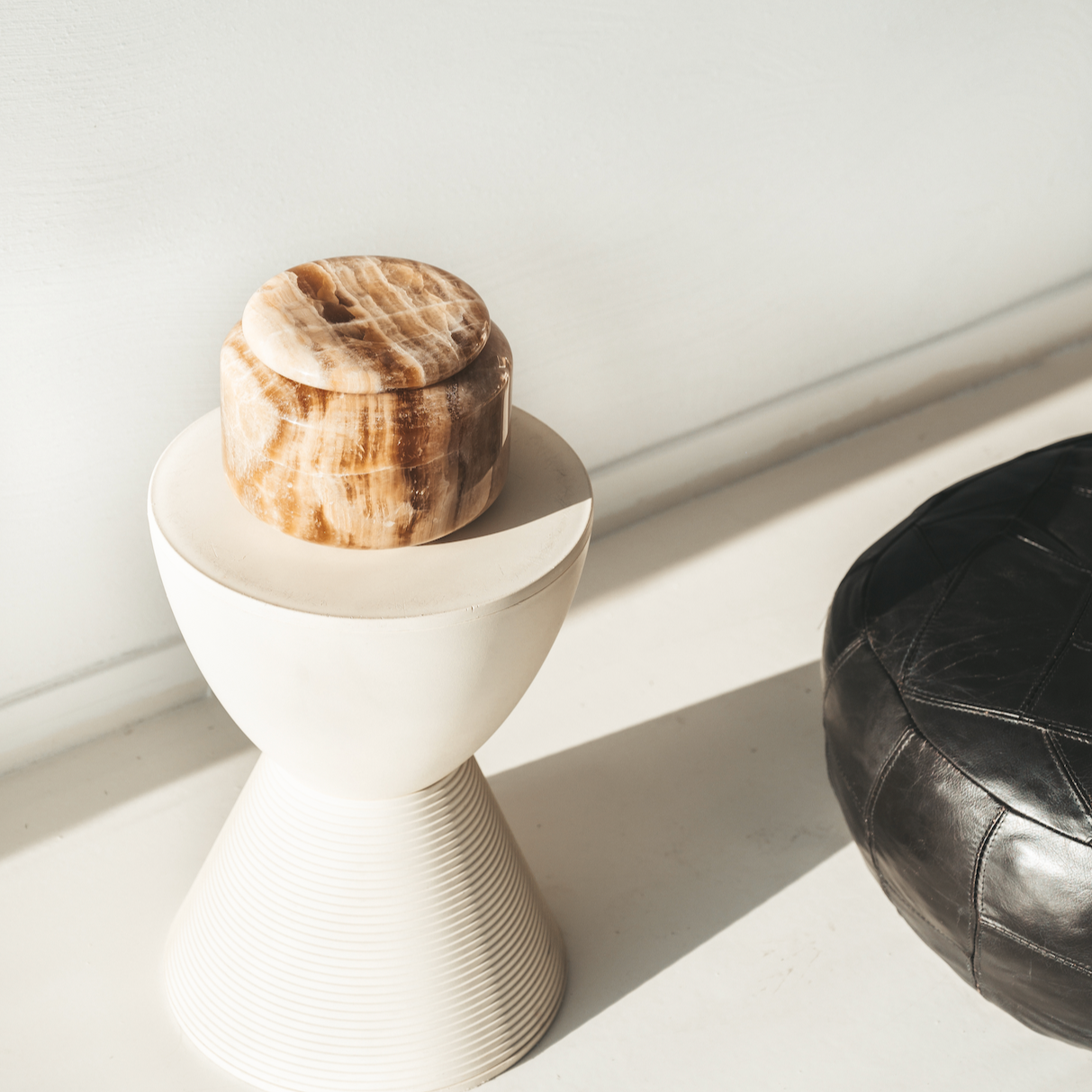 Brown Onyx Deco Pot 'Honey 190'