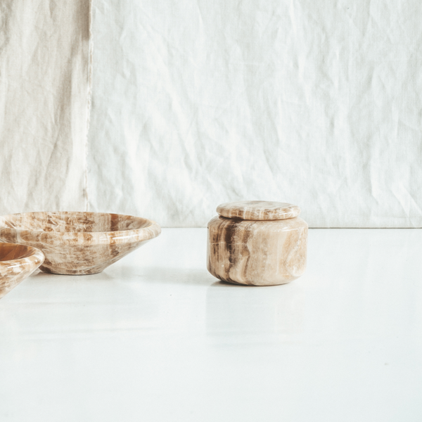 Brown Onyx Deco Pot 'Honey 190'
