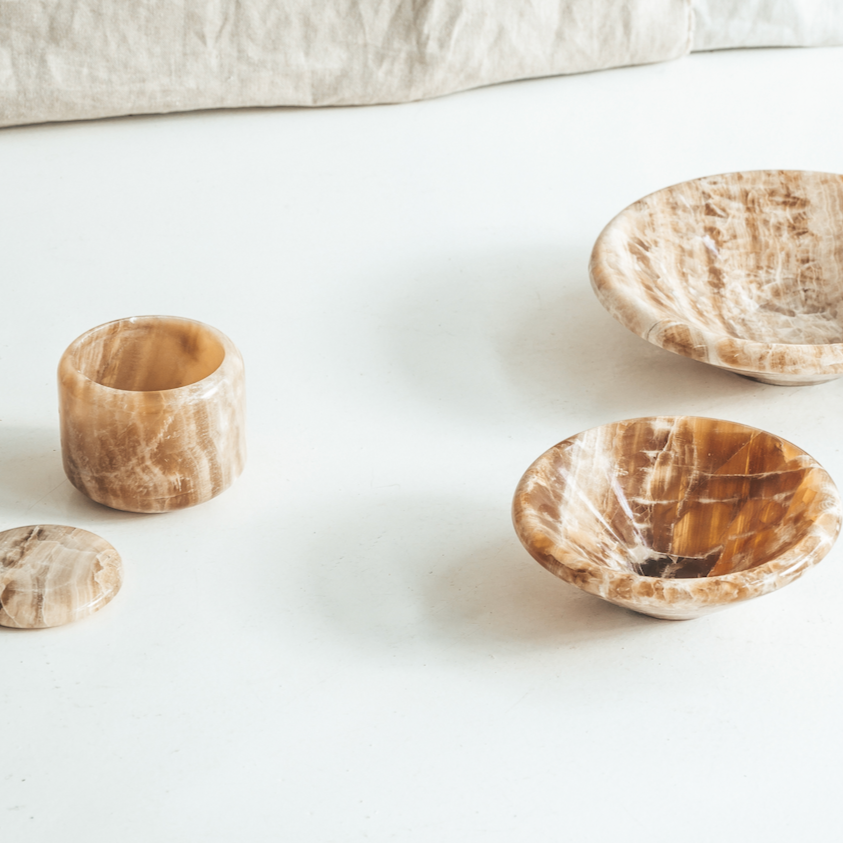 Brown Onyx Deco Pot 'Honey 150'
