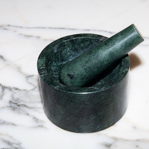 Green Marble Mortar & Pestle