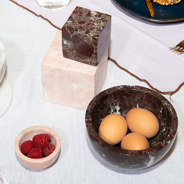 Stoned, not wasted: Burgundy Marble Bowl M