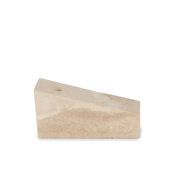 Travertine Candle Holder 'Stellar'