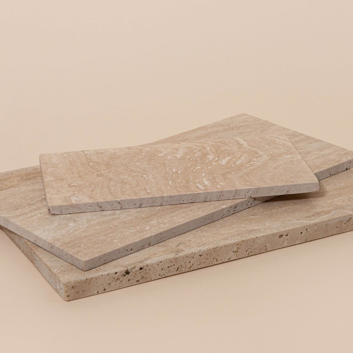 Travertine Rectangular Board S - 15 x 30 cm