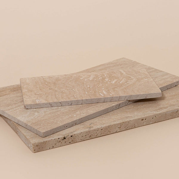 Travertine Rectangular Board S - 15 x 30 cm